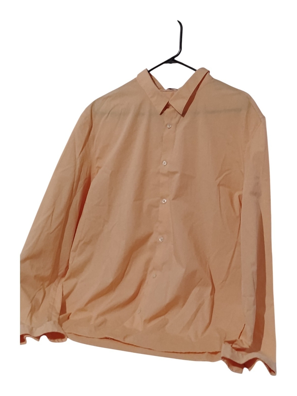 Classic Men's Peach Button-Up Shirt